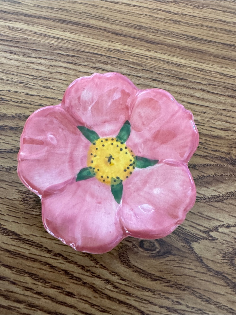 Franciscan Desert Rose small ceramic flower dish sause plate butter pat tea bag - Picture 3 of 6